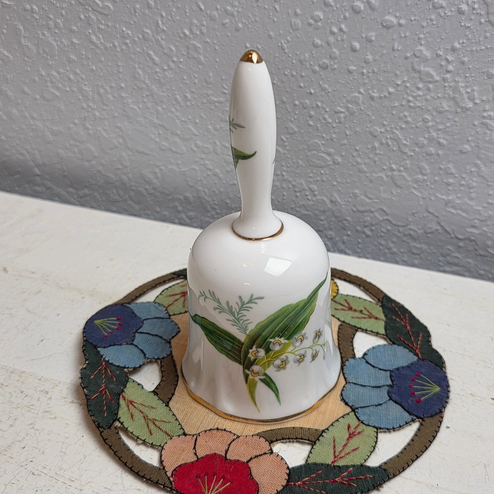 Hammersley Fine Bone China Lily of the Valley Floral Dinner Bell Made in England